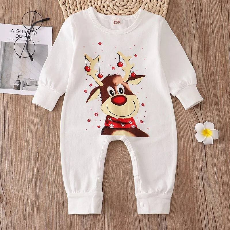 2024 Christmas Matching Family Pajamas Deer Print