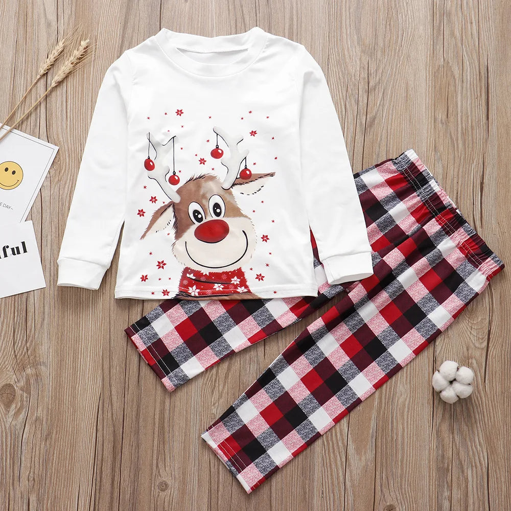 2024 Christmas Matching Family Pajamas Deer Print