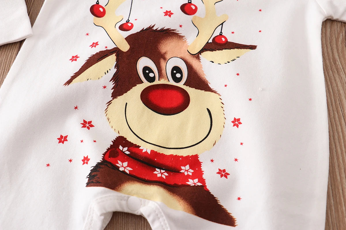 2024 Christmas Matching Family Pajamas Deer Print