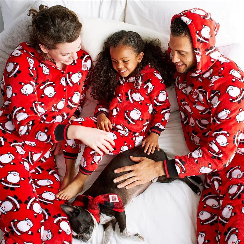 Christmas Family Matching Pajamas with Hood