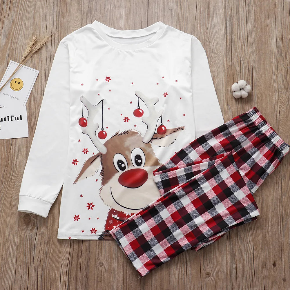 2024 Christmas Matching Family Pajamas Deer Print