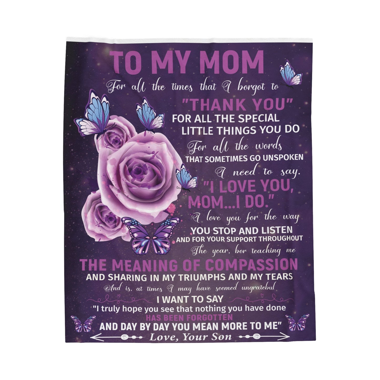 Mother's Day blanket from Son - My Special Person