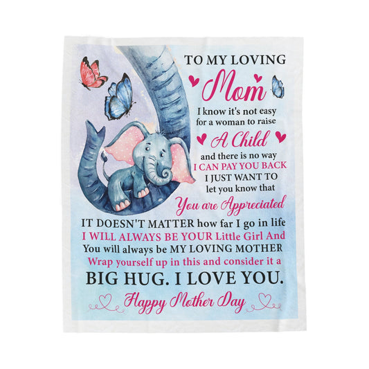 Velveteen Plush Blanket From Daughter to Mom - My Special Person