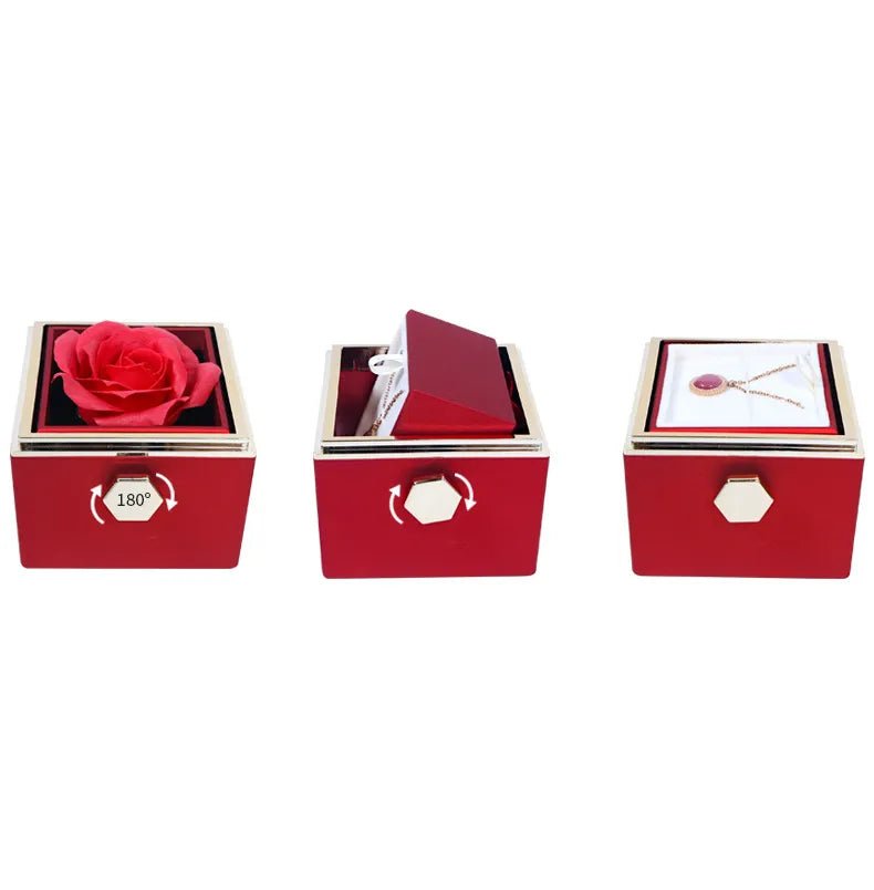 Whispers of Love: Multilingual Projection Necklace & Rotating Rose Box - My Special Person